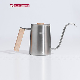 Mua Ấm rót inox 304 tay cầm gỗ vuông pha cà phê tiện lợi Tiamo 600ml