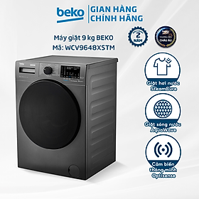 Máy Giặt Cửa Trước BEKO 9kg, Giặt Hơi Nước Steamcure, Cảm Biến Thông Minh Optisense - WCV9648XSTM - Hàng Chính Hãng