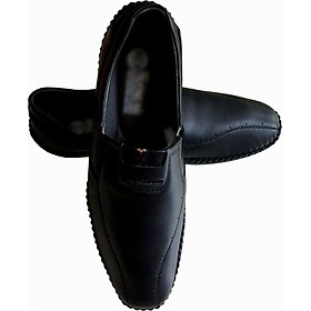 Giày mọi nam da bò cao cấp - màu đen GM010