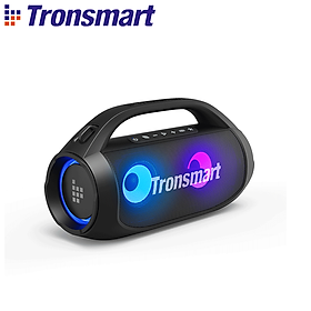 Tronsmart Bang SE loa Bluetooth không dây mạnh mẽ với tay cầm di động, thời gian chơi 24 giờ, cho bữa tiệc, màu cắm trại: Black Bang SE