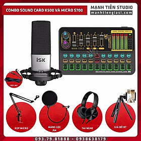 Mua Combo thu âm livestream idol cctalk bigo tiktok karaoke Sound Card K500 Và Micro S700 đẳng cấp hay như phòng thu