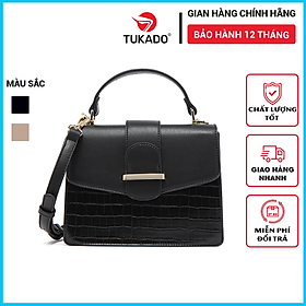 Túi Xách Nữ Đeo Chéo Chính Hãng MICOCAH Dáng Công Sở Thời Trang Phối Vân Da Rắn Siêu Đẹp MC06 - 