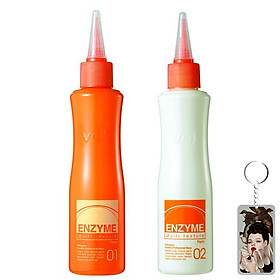 Thuốc Uốn Tóc ( Uốn Nóng & Uốn Lạnh) Enzyme Multi Texture Hàn Quốc 2x150ml tặng kèm móc khoá
