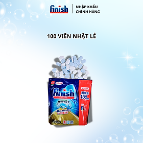 Viên rửa chén bát Finish nhật bản 100 viên, chính hãng, dùng cho máy rửa bát