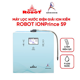 Máy Lọc Nước Điện Giải Thông Minh Ion Kiềm ROBOT IonPrince 59 - Bộ Điện Phân Với 5 Tấm Điện Cực Titanium - Hàng Chính Hãng