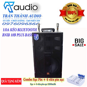Mua Loa kéo bluetooth BNIB 18Plus bass 50 3 đường tiếng hàng chính hãng nhập khẩu 2023 tặng kèm bộ sạc và 4 quả pin sạc gắn mic 1200mah