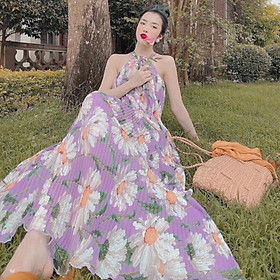 Đầm Maxi Vintage Đi Biển 4 Màuđi chơi đi tiệc đám cưới, du lịch sang chảnh cao cấp PVC