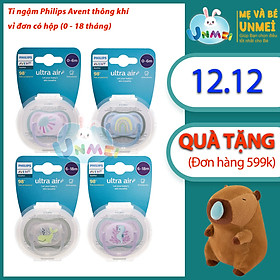 Núm Ty Ngậm Philips Avent Thông Khí Ultra Air - Vỉ Đơn -Mẹ và Bé Unmei Avent