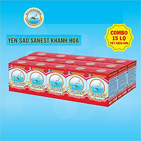 [Combo 15 lọ] Nước Yến sào Khánh Hòa Sanest Collagen đóng lọ 70ml - 770