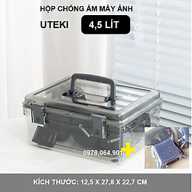 Hộp chống ẩm máy ảnh chuyên dụng Uteki dung tích 4.5 lít (cả ẩm kế + hạt hút ẩm)