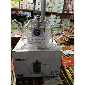 Mua Ấm pha trà thủy tinh 650ml lõi lọc inox 304