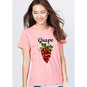 Áo Thun Nữ Hạnh Phúc - Grape - San Hô (Size