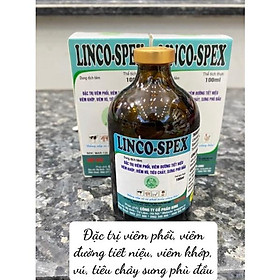 1 lọ LINCO-SPEX 100ml dùng cho Viêm phổi, hen suyễn, CRD, bỆnh ORT trâu bò lợn gà chó mèo