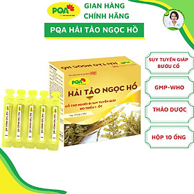 Hải Tảo Ngọc Hồ PQA Hỗ Trợ Bổ Sung I-Ốt Từ Tảo Biển Giúp Giảm Nguy Cơ Bị Bệnh Tuyến Giáp Hộp 10 Ống