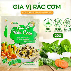 Gia vị rắc cơm cho bé Enzy, Không Bột Ngọt, Phụ Gia, Thuần Tự Nhiên, Vị Rau Củ Gói 30g