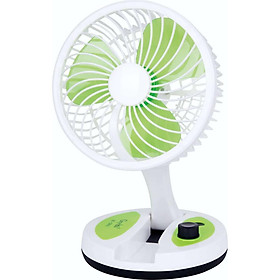 Mua Quạt Tích Điện Mini Gấp Gọn Tròn Tiên Lợi- Có Đèn