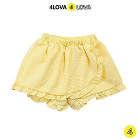 Chân váy bé gái 4LOVA chất thô cotton mềm mát hoạt tiết hoa nhí đáng yêu hàng chính hãng