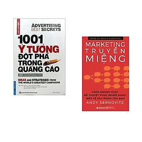 Hình ảnh Combo 2 cuốn sách: 1001 ý Tưởng Đột Phá Trong Quảng Cáo + Marketing Truyền Miệng