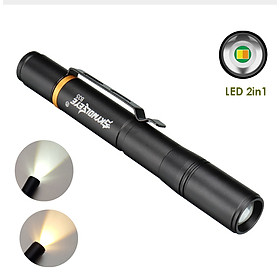 Mua Đèn pin bút led 2 màu trắng và vàng khám chuyên dụng dùng cho bác sỹ  y tá tặng kèm 2 pin