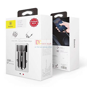 Tẩu Sạc 2 Cổng USB 3.4A Baseus CAXLD -C01 - Hàng Chính Hãng