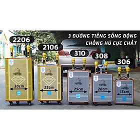 Hình ảnh Loa kéo AZPro 2106 - Loa kéo di động 3 đường tiếng bass 2.5 tấc - Tặng kèm 2 micro không dây - Công suất lên đến 650W - Có remote, đầy đủ kết nối Bluetooth, AV, USB, SD card - Cổng 6.5 cắm micro ngoài - Âm thanh cực chuẩn - Hàng nhập khẩu