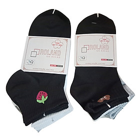 Combo Vớ Cotton Nữ Phối Sọc Roland RCG-02