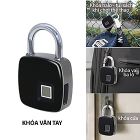 Ổ khóa vân tay thông minh P3 dùng khóa cửa, vali, hòm tủ sử dụng pin sạc gắn sẵn bên trong