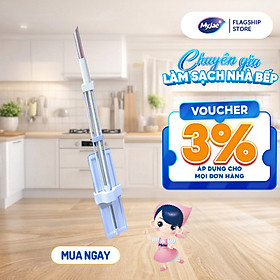 Cây Lau Nhà Vải Sợi Thần Kì Kéo Vắt Thông Minh Bản Lau To 40cm Tiết Kiệm Thời Gian MyJae