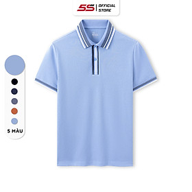 Áo Thun Có Cổ Nam 5S Premium, Cotton USA Mềm Mịn, Thấm Hút, Thiết Kế Phối Màu Tay Áo, Lịch Lãm