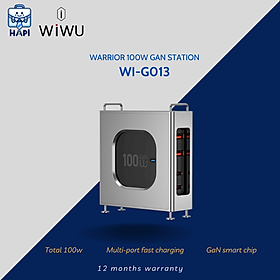 Trạm sạc hàng chính hãng WiWU Warrior 100W Wi-G013: Thiết kế Mag Pro, nhiều cổng sạc 2C2A, sạc nhanh đa thiết bị