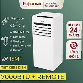 Mua Điều hoà di động kiêm hút ẩm 7000BTU FUJIHOME  máy lạnh đứng di động mini có điều khiển từ xa không cần lắp đặt  giao hàng toàn quốc - Hàng Nhập Khẩu