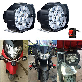 Universal Motorcycle Headlight Bright LED Lamps for Bicycles Cars Moto White