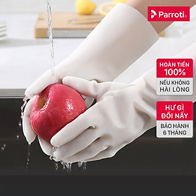 Hình ảnh Găng tay cao su siêu dai rửa bát, bao tay cao su rửa chén, vệ sinh nhà cửa, an toàn, không mùi hôi Parroti Active AT01