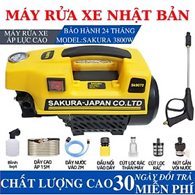 MÁY RỬA XE MÁY ÔTÔ XỊT RỬA ĐA NĂNG ÁP LỰC MẠNH CÔNG XUẤT LỚN 