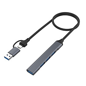 USB A USB C Hub Extensions to USB 3.0 and USB 2.0 Adapter Gray Color Durable