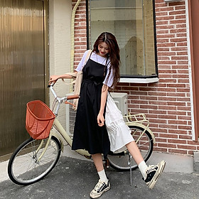 Váy yếm thiết kế dáng xòe tiểu thư nhẹ nhàng thanh lịch ChunXuu V12   Shopee Việt Nam