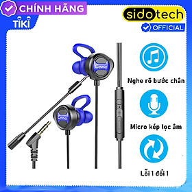 Tai nghe chơi game SIDOTECH G18 Gaming cho điện thoại có mic chơi Pubg FF