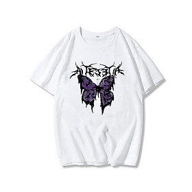 Áo Thun unisex In Hình Bướm Thời Trang Vintage cực chất form rộng tay lỡ