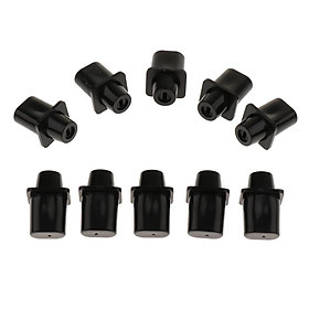Pack/10pcs  Oval Electric Guitar Switch Knobs Buttons Caps Black