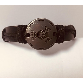 Combo Vòng Đeo Tay Handmade, Phong Cách Vintage, Da Thật, Gắn Thẻ Biểu Tượng 12 Cung Hoàng Đạo, Kèm Túi Nhung, Phù Hợp Nam Nữ, Làm Quà Tặng Sinh Nhật, tình nhân, 8/3…