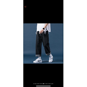 Quần jean Baggy nam chất bò ống rộng đen PT FASHION QJ02