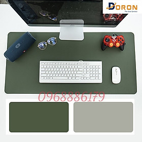Mua Bàn Di Chuột - Miếng Lót Chuột Cỡ Lớn Doron-HDC01 Size 40x80  45x90 cm - Kiêm Deskpad Thảm Da  Trải Bàn Làm Việc Chống Nước Dùng Được Hai Mặt - Hàng Nhập Khẩu
