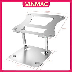 Mua Giá đỡ laptop tablet LS515 bằng nhôm kiêm đế tản nhiệt nâng Macbook Laptop điều chỉnh góc nghiêng độ cao
