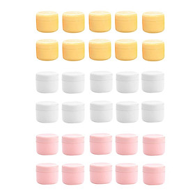 30 Pieces Leakproof Cream Emulsion Ointment Gel Container Jar Pot with Inner Lid