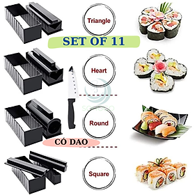 Bộ Dụng Cụ Làm Sushi 11 Món – Kèm Dao, Dễ Dùng Tại Nhà-• Bộ Dụng Cụ Làm Sushi 11 Món – Kèm Dao, Dễ Dùng Tại Nhà