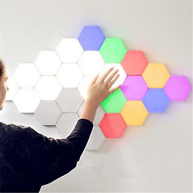 10Pcs/Set LED 100-240V Hexagonal Lamp Modular Touch Sensitive Night Light Specification:British regulatory