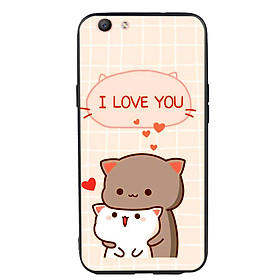 Ốp lưng viền TPU cho điện thoại Oppo F1S - I Love U