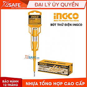 Bút thử điện có đèn INGCO 100-500V kiểu dáng gọn gàng, khả năng chịu lực, chịu nhiệt, cách điện tốt, nhựa siêu bền chắc