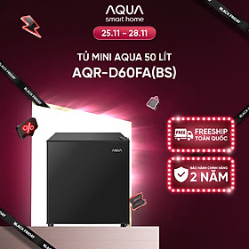 Tủ lạnh Aqua 50 lít AQR-D60FA(BS) - Freeship toàn quốc - Hàng chính hãng - Bảo hành 2 năm