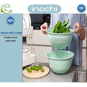 Mua Thau Rổ Nhựa  Bộ Thau Rổ Đa Năng Yoko Inochi  Nhựa PP Nguyên Sinh - Kháng Khẩu - Khử Mùi